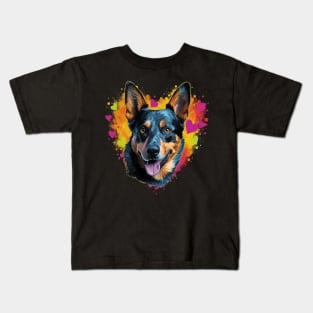 Australian Cattle Dog Valentine Day Kids T-Shirt